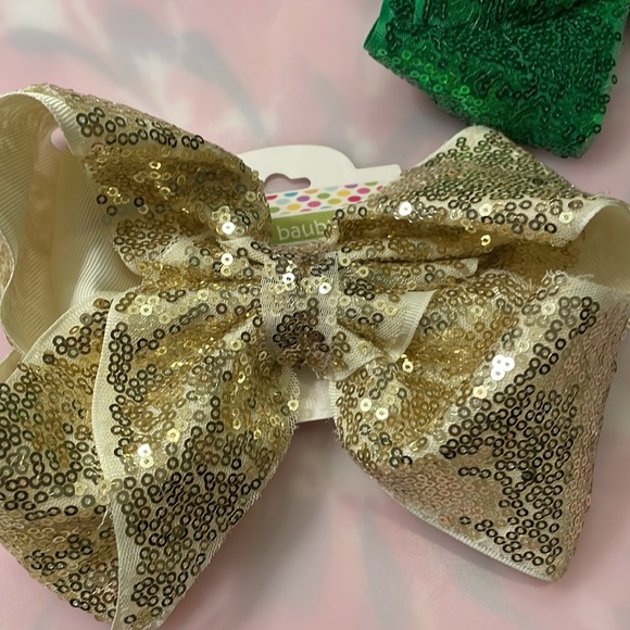 NWT Set of 3 Sequence Holiday 8” Bows - Picture 4 of 4